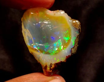 25.00 Carat Opal Rough, Fire Ethiopian Opal Gemstone Rough