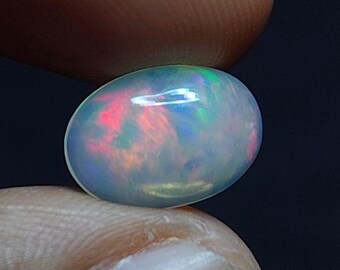 1.70 Carat Ethiopian Opal Cabochon: AAA+ Fire Opal Gemstone Size (11X8X3.5MM)