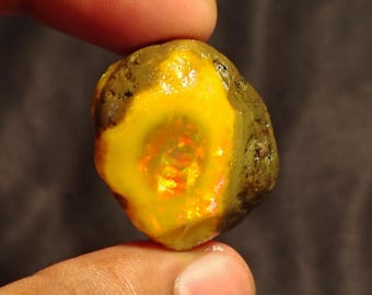 42.00 Carat Opal Rough, Fire Ethiopian Opal Gemstone Rough