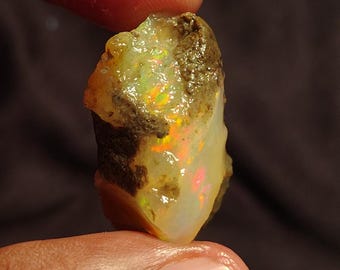 36.00 Carat Opal Rough, Fire Ethiopian Opal Gemstone Rough