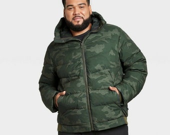 Camo Puffer Jacket - Etsy