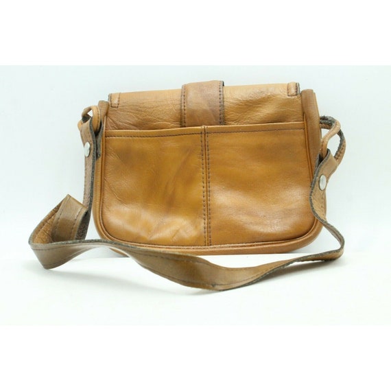 Vintage Classic Leather Shoulder Saddle Bag Flap … - image 2