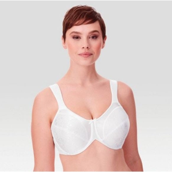 Bali Women's Satin Tracings Underwire Minimizer Bra 3562 White 42C -   Finland