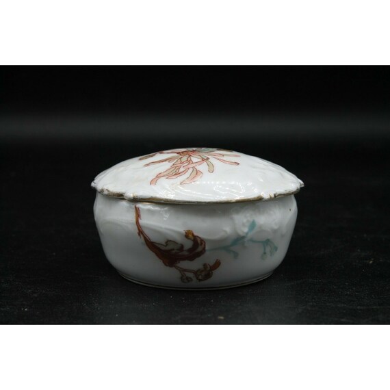 A. Lanternier Limoges Small Round Trinket Box - image 2