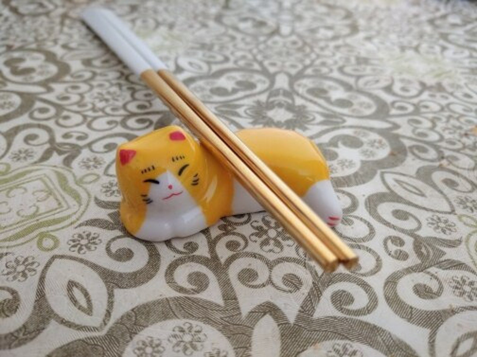 Kawaii Cat Chopstick Rests Ceramic chopstick holder Cutlery Etsy