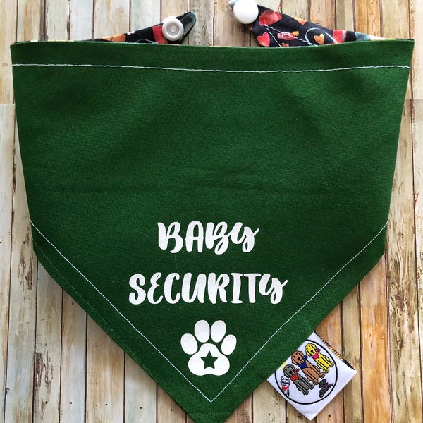 Baby Announcement Dog Bandana / Baby Security / Announcement / Custom • Personalization / Dog•Cat Bandana / Snap Bandana