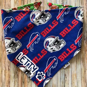 Buffalo Bills Dog Bandana / Buffalo Bills / Dog •Cat Bandana / Pet Bandana / Snap Bandana / Bills Pet Wear/ Pet Fashion / Reversible Dana image 5