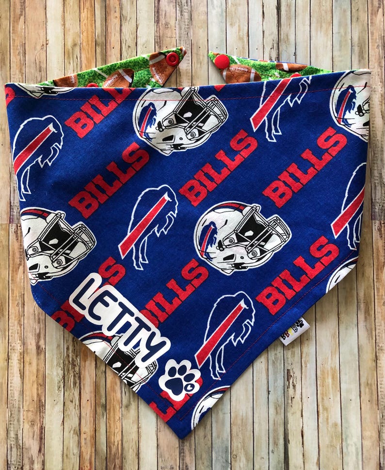 Buffalo Bills Dog Bandana / Buffalo Bills / Dog •Cat Bandana / Pet Bandana / Snap Bandana / Bills Pet Wear/ Pet Fashion / Reversible Dana image 5