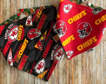 Kansas City Chiefs Dog Bandana / Kansas City Chiefs /Dog•Cat Bandana / Pet Bandana / Snap Bandana / Chiefs Pet Wear/ Pet Fashion