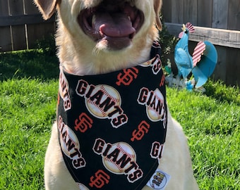 San Francisco Giants / San Fran Giants / Dog • Cat Bandana / Pet Bandana / Giants / MLB Dog Bandana / MLB / Snap-On Bandana /