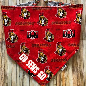 Ottawa Senators Bandana / Ottawa Senators / Dog • Cat Bandana / Pet Bandana / Snap Bandana /  Pet Wear / Dog Fashion
