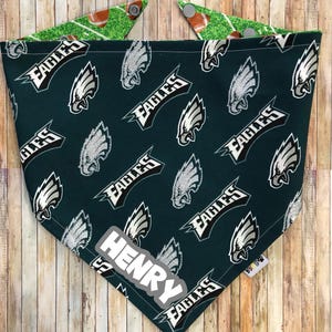 Philadelphia Eagles Dog Bandana / Philadelphia Eagles /Dog•Cat Bandana / Pet Bandana / Snap Bandana / Eagles Pet Wear/ NFL Pet Fashion