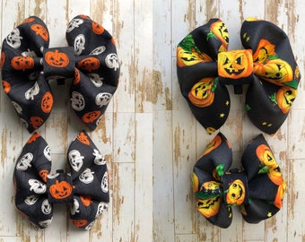 Halloween Dog Bow Tie • Dog Bowtie • Spooky Pumpkins Pet Bow Tie • Cat Bow Tie  • Bowtie • Bow Ties • HOWLOWEEN • Scary Pumpkins Bow Tie •