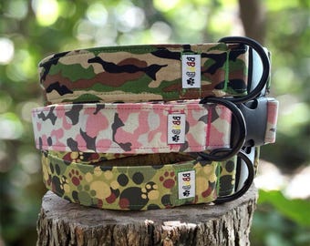 Dog Collar •  Camouflage Dog Collar • Military  Collar • Cat Collar • Camo Paws Collar • Pet Collar • Pet Accessory • Camouflage Collars •