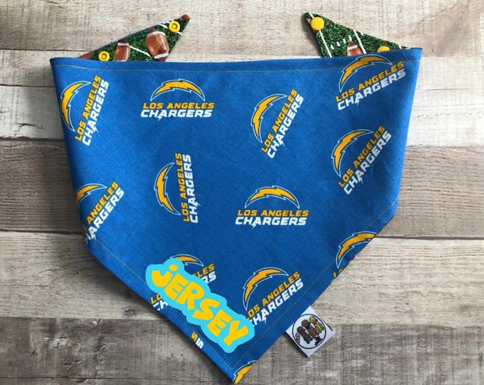 Los Angeles Chargers Dog Bandana / Los Angeles Chargers /Dog•Cat Bandana / Pet Bandana / Snap Bandana / Chargers Pet Wear/  Pet Fashion