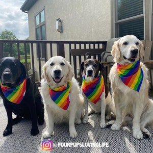 Pride Bandana / Pride / Dog • Cat Bandana / Rainbow Pet Bandana / Pride Dog Bandana / Rainbow / Snap-On Bandana / Pride Pets