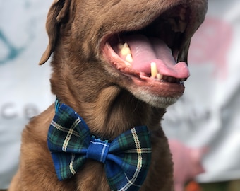 Cute Plaid Dog and Cat Collar with Bowtie for Small Medium Large Dogs Love Dream Bow Tie Dog Collar and Bandana Medium, Light Brown Soft and Comfortable