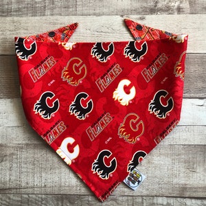 Calgary Flames Dog Jerseys, Flames Pet Carriers, Harness, Bandanas