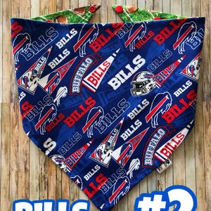 Buffalo Bills Dog Bandana / Buffalo Bills / Dog •Cat Bandana / Pet Bandana / Snap Bandana / Bills Pet Wear/ Pet Fashion / Reversible Dana Bills #2