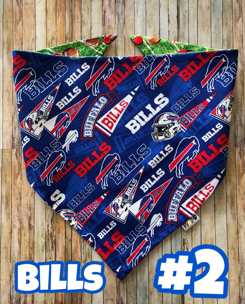 Buffalo Bills Dog Bandana / Buffalo Bills / Dog •Cat Bandana / Pet Bandana / Snap Bandana / Bills Pet Wear/ Pet Fashion / Reversible Dana Bills #2