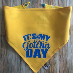Gotcha Dog Bandana / Birthday Bandana / Personalized / Dog•Cat Bandana / Pet Birthday Bandana / Snap Bandana / Gotcha Day Bandana / Birthday