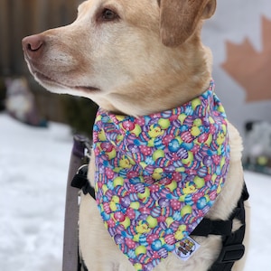 Easter Pet Bandana / 2 Styles / Easter Bunny / Easter Eggs / Dog Bandana / Dog•Cat Bandana / Pet Bandana / Snap Bandana  / Pet Fashion