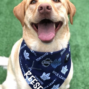 Toronto Maple Leafs Bandana 3 Styles /DogCat Bandana / Pet Bandana / NHL Pet Wear / Snap Bandana / TML Pet Wear / Dog Fashion / image 7