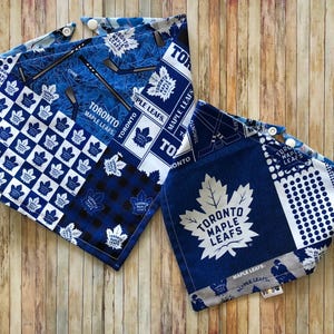 Toronto Maple Leafs Bandana (3 Styles) /Dog•Cat Bandana / Pet Bandana / NHL Pet Wear / Snap Bandana / TML Pet Wear / Dog Fashion /