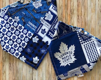 Toronto Maple Leafs Bandana (3 Styles) /Dog•Cat Bandana / Pet Bandana / NHL Pet Wear / Snap Bandana / TML Pet Wear / Dog Fashion /