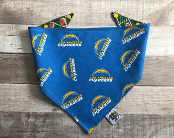 Los Angeles Chargers Dog Bandana / Los Angeles Chargers /Dog•Cat Bandana / Pet Bandana / Snap Bandana / Chargers Pet Wear/ NFL Pet Fashion