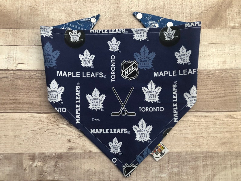 Toronto Maple Leafs Bandana 3 Styles /DogCat Bandana / Pet Bandana / NHL Pet Wear / Snap Bandana / TML Pet Wear / Dog Fashion / image 2