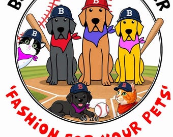 Baseball Print Jays /  Toronto / Dog • Cat Bandana / Pet Bandana / Baseball Scarf / Dog Bandana / Snap-On Bandana / Reversible Kerchief