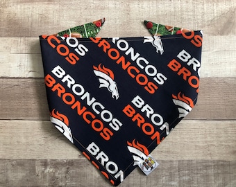 Denver Broncos Dog Bandana / Denver Broncos /Dog•Cat Bandana / Pet Bandana / Snap Bandana / Broncos Pet Wear/ Pet Fashion