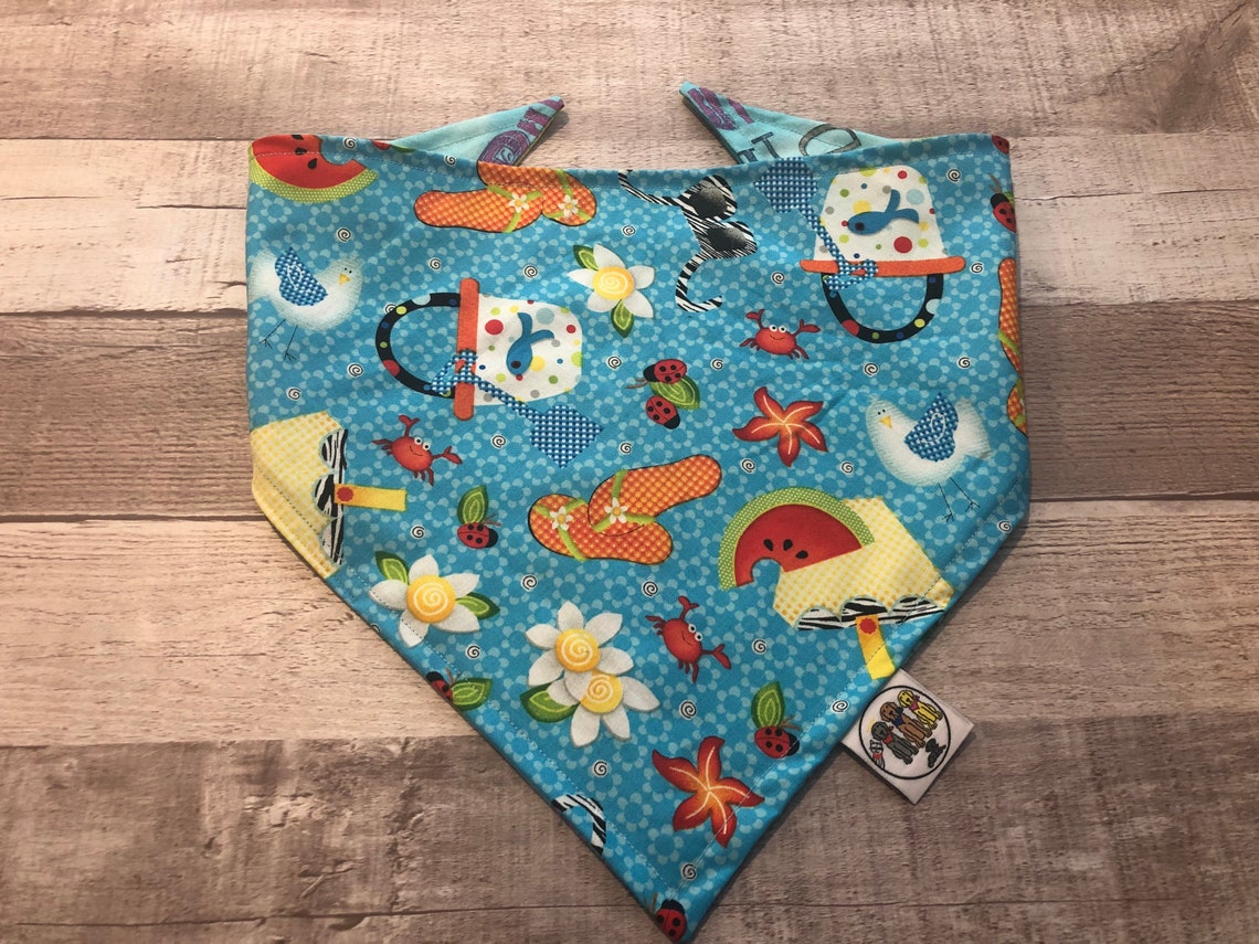 Beach Bandana / Summer Dog Bandana / Dog Cat Bandana / Beach Etsy