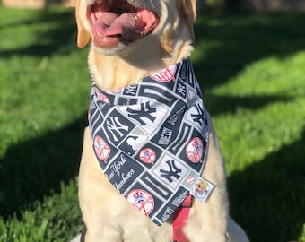 New York yankees Bandana /  NY Yankees / Dog • Cat Bandana / Pet Bandana / MLB Dog Bandana / Mlb / Snap-On Bandana / Mlb Pets