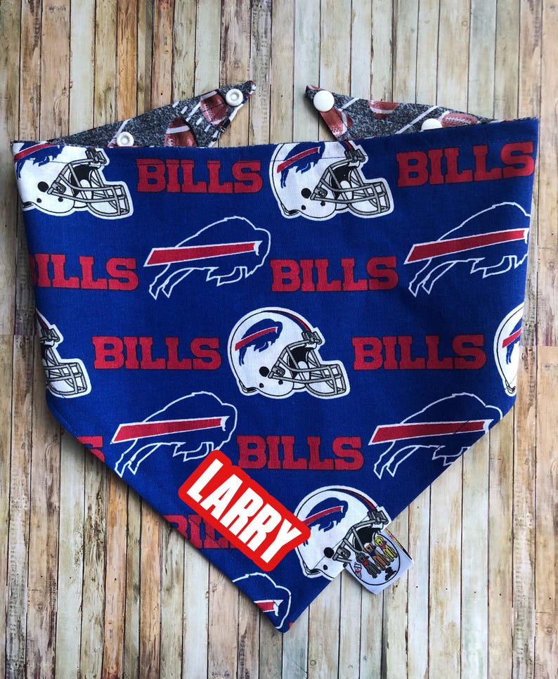 Buffalo Bills Dog Bandana / Buffalo Bills / Dog •Cat Bandana / Pet Bandana / Snap Bandana / Bills Pet Wear/ Pet Fashion / Reversible Dana image 3