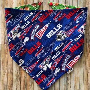 Buffalo Bills Dog Bandana / Buffalo Bills / Dog •Cat Bandana / Pet Bandana / Snap Bandana / Bills Pet Wear/ Pet Fashion / Reversible Dana image 8
