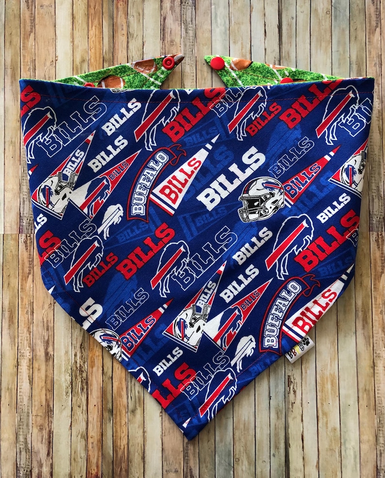 Buffalo Bills Dog Bandana / Buffalo Bills / Dog •Cat Bandana / Pet Bandana / Snap Bandana / Bills Pet Wear/ Pet Fashion / Reversible Dana image 8