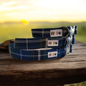 Dog Collar • Nova Scotia Tartan • Tartan Dog Collar • Cat Collar • Provincial Tartan Pet Collar • Pet Collar • New Brunswick • Saskatchewan