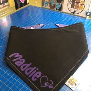 Personalized Dog Bandana / Custom Bandana / Personalized / DogCat Bandana / Personalized Pet Bandana / Snap Bandana / Custom Made Bandana / image 4