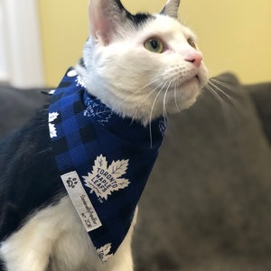 Toronto Maple Leafs Bandana 3 Styles /DogCat Bandana / Pet Bandana / NHL Pet Wear / Snap Bandana / TML Pet Wear / Dog Fashion / image 3