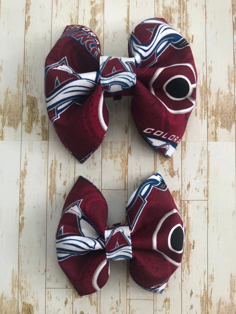 Colorado Avalanche Bow Tie Colorado Avalanche Avs Bow Tie Dog Bow Tie Cat Bow Tie Pet Neck Tie Avs Dog Tie Dog Gift Neck Tie Bow Tie