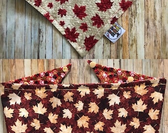 Canada Bandana / Patriotic Pets / Dog • Cat Bandana / Canada Pet Bandana / Canada Dog Bandana / Reversible Bandana / Maple Leaf / 2 Styles