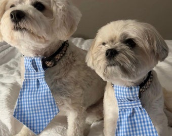 Pet Neck Tie • Dog Collar Accessory • Gingham Dog NeckTie • Cat Neck Tie • Gigham Pet Neck Tie • Pet Fashion • Dog Tie • Over Collar Pet Tie