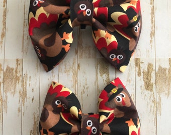 Turkey Dog Bow Tie • Dog Bowtie • Fall Bow Tie • Cat Bow Ties • Autumn Bow Tie • Bowtie • Brown / Harvest Bow Tie