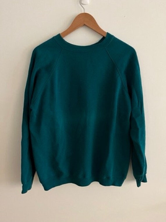 Vintage green teal hanes sweatshirt