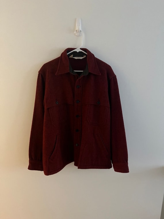 Vintage Woolrich red flannel shirt jacket
