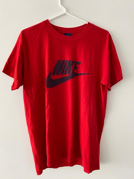 80s vintage Nike blue tag swoosh logo t-shirt - Gem