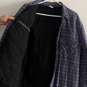 Vintage Heavyweight Flannel Shirt Blue Black White Check M L XL main image 0