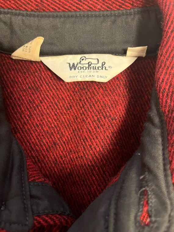 Vintage Woolrich red flannel shirt jacket - image 4